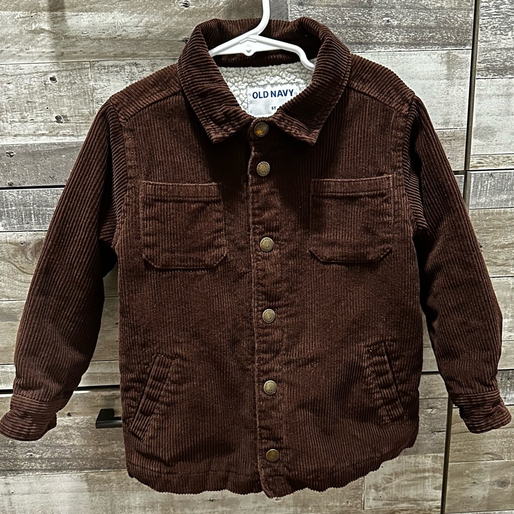 Old Navy Brown Trucker Jacket with Sherpa Lining👦🏻